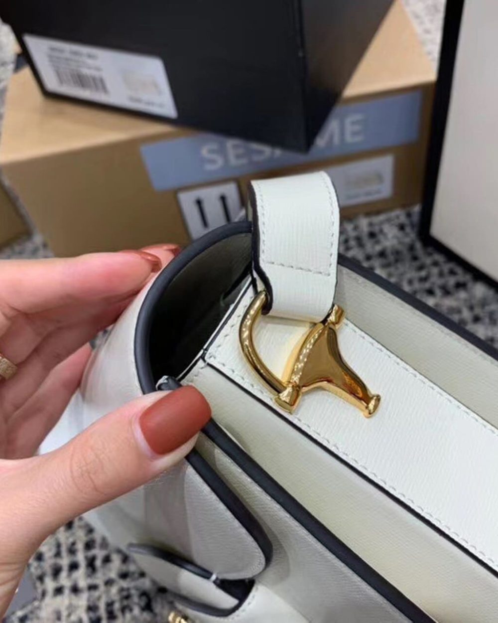 1:1 Replica Gucci Horsebit 1955 Shoulder Bag White For Women 9.8in/25cm GG ‎602204 1DB0G 9022