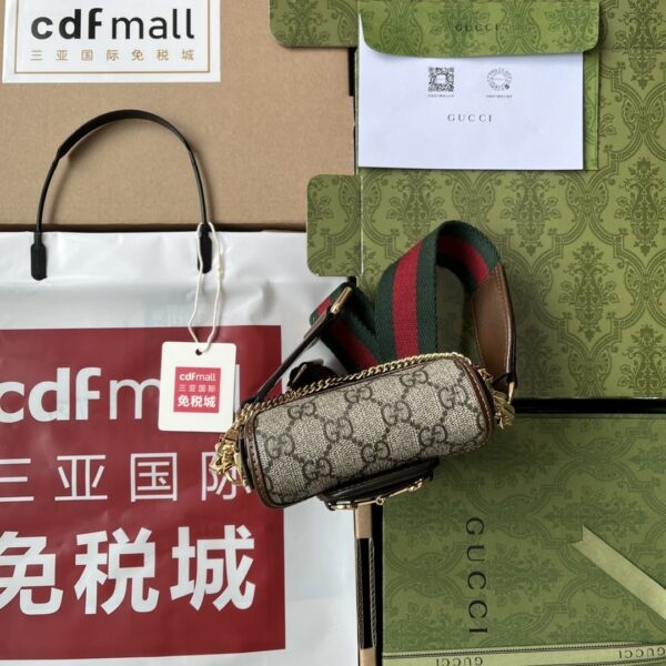 1:1 Replica Gucci Horsebit 1955 Strap Wallet Brown For Women, Women's Bags 4.7in/12cm GG ‎699760 HUHHG 8565