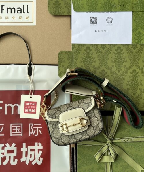1:1 Replica Gucci Horsebit 1955 Strap Wallet Brown For Women, Women's Bags 4.7in/12cm GG ‎