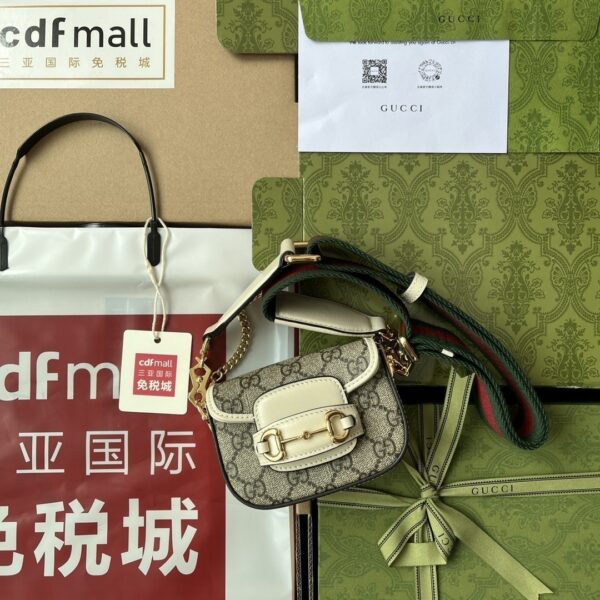 1:1 Replica Gucci Horsebit 1955 Strap Wallet Brown For Women, Women's Bags 4.7in/12cm GG ‎