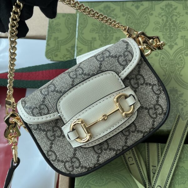 1:1 Replica Gucci Horsebit 1955 Strap Wallet Brown For Women, Women's Bags 4.7in/12cm GG ‎