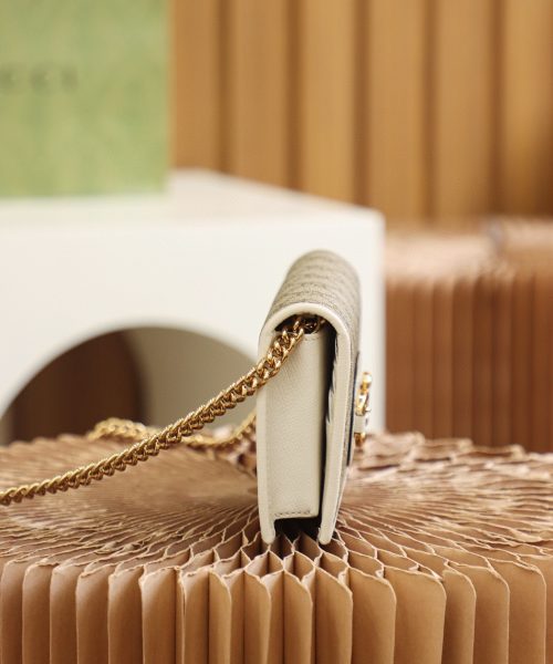 1:1 Replica Gucci Horsebit 1955 Wallet With Chain 19cm Beige
