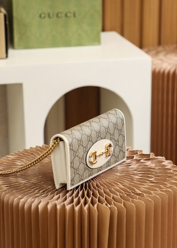 Gucci Horsebit 1955 Wallet With Chain 19cm Beige