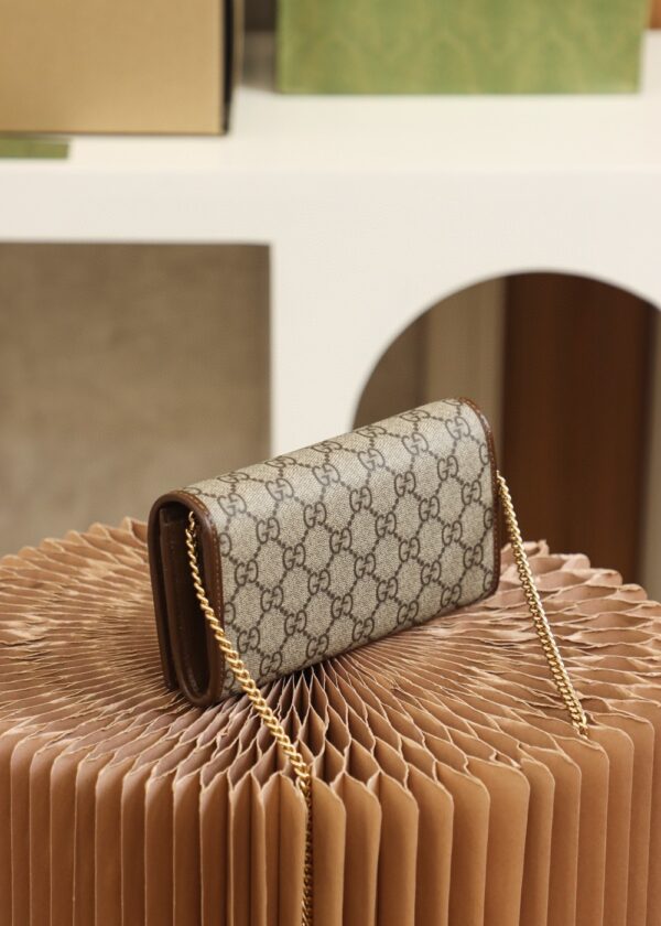Gucci Horsebit 1955 Wallet With Chain 19cm Beige