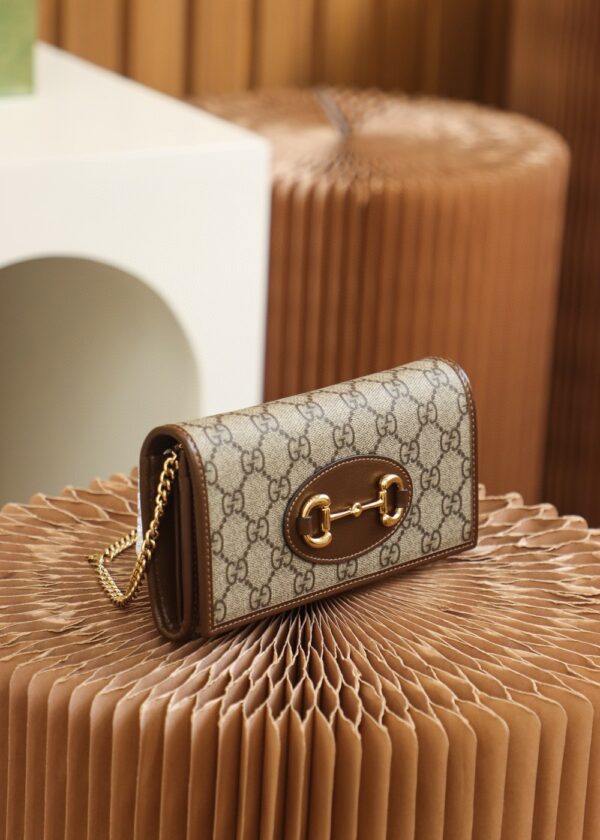 Gucci Horsebit 1955 Wallet With Chain 19cm Beige
