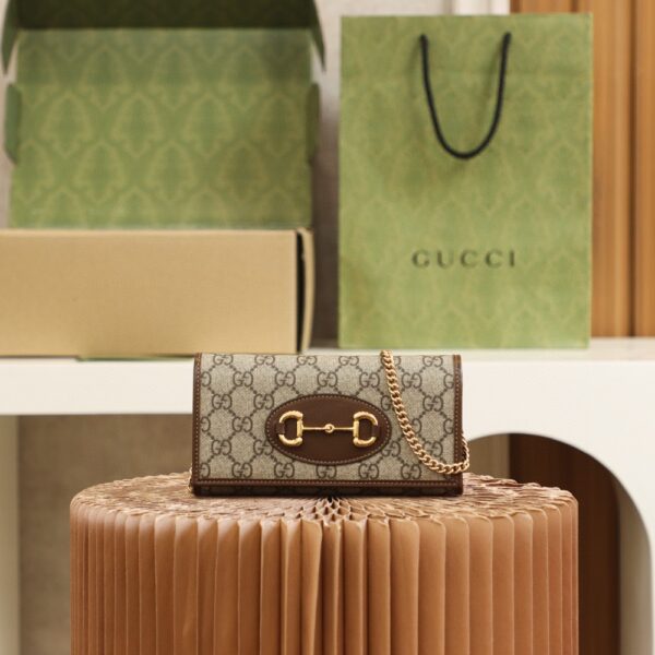 Gucci Horsebit 1955 Wallet With Chain 19cm Beige
