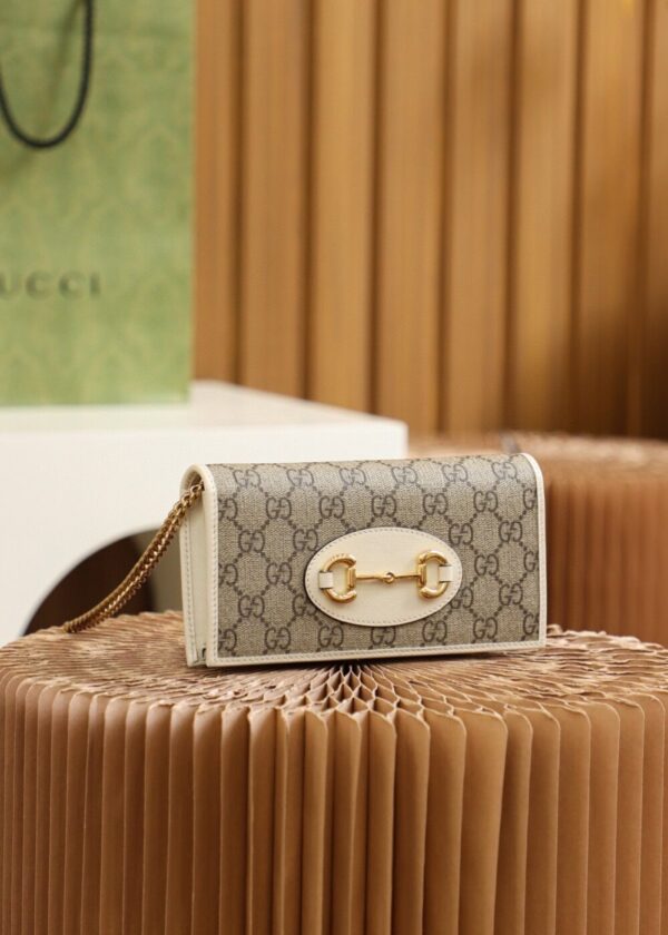 Gucci Horsebit 1955 Wallet With Chain 19cm Beige