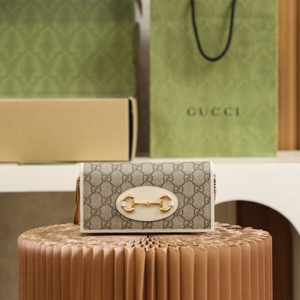 Gucci Horsebit 1955 Wallet With Chain 19cm Beige
