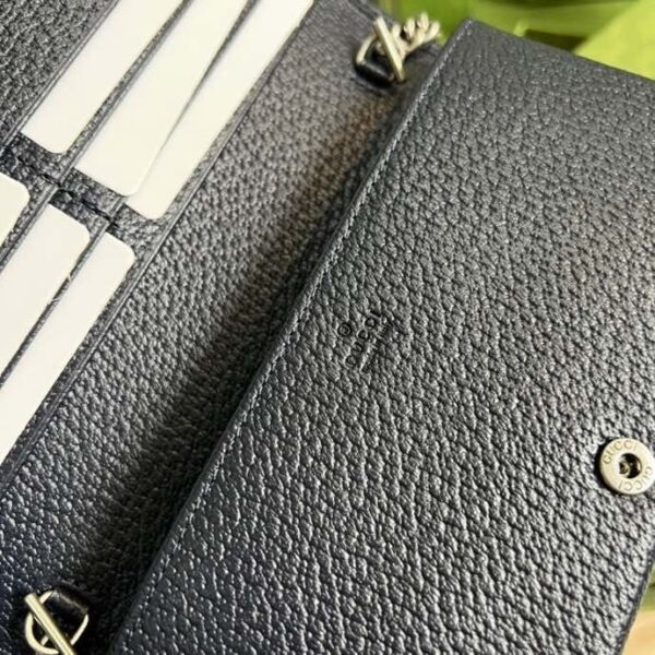 1:1 Replica Gucci Horsebit 1955 Wallet With Chain Beige And Blue For Women 7.5in/19cm GG