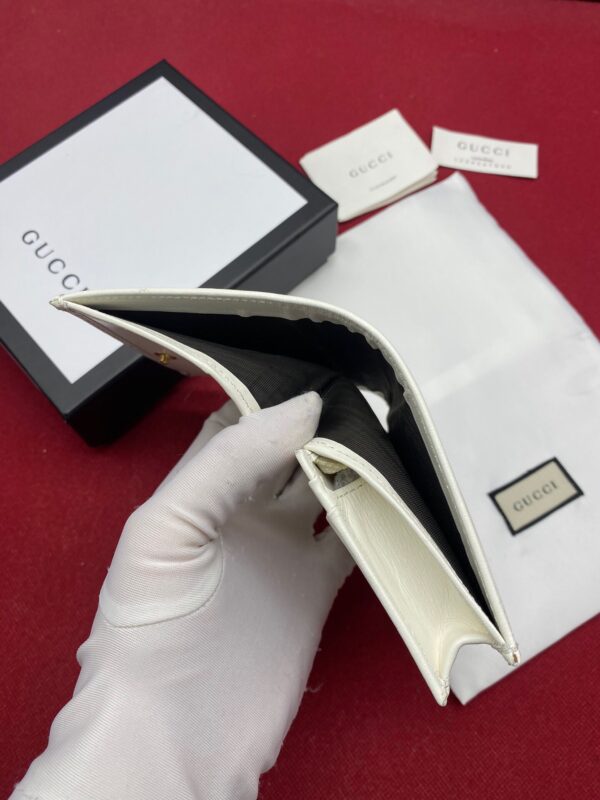 Gucci Horsebit 1955 White Card Case Women's Wallet 11cm/4.3in GG ‎621887 0YK0G 9022