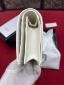 1:1 Replica Gucci Horsebit 1955 White Card Case Women's Wallet 11cm/4.3in GG ‎621887 0YK0G 9022