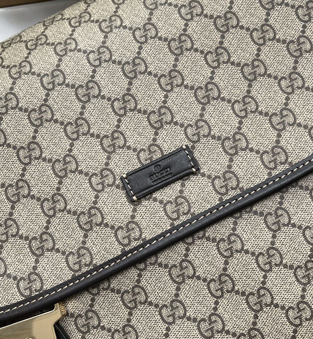 1:1 Replica Gucci Imprime Medium Messenger Bag Brown For Women, Women's Bags 12in/30.5cm GG