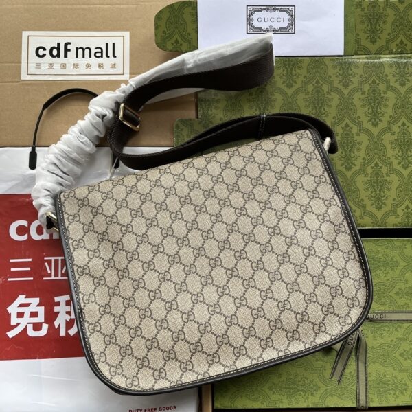 1:1 Replica Gucci Imprime Medium Messenger Bag Brown For Women, Women's Bags 12in/30.5cm GG