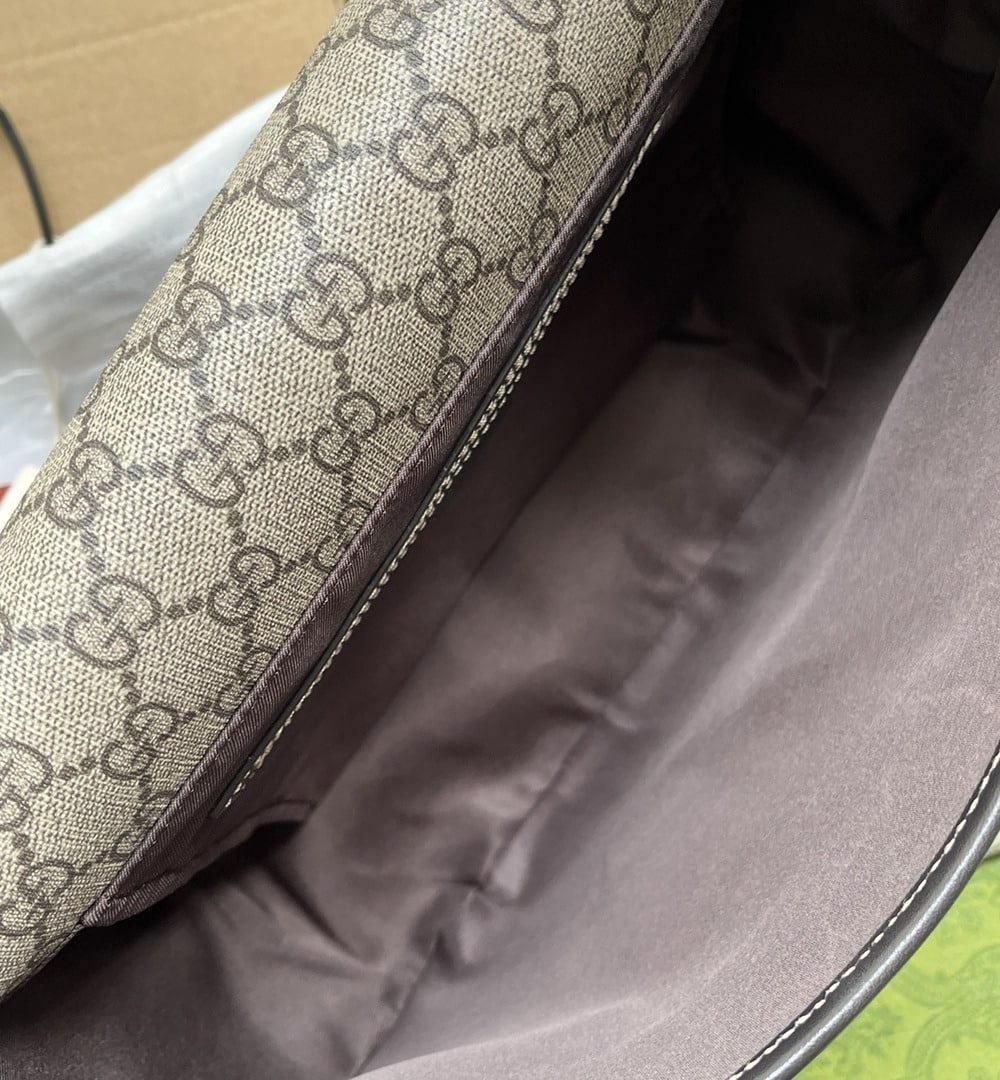 1:1 Replica Gucci Imprime Medium Messenger Bag Brown For Women, Women's Bags 12in/30.5cm GG