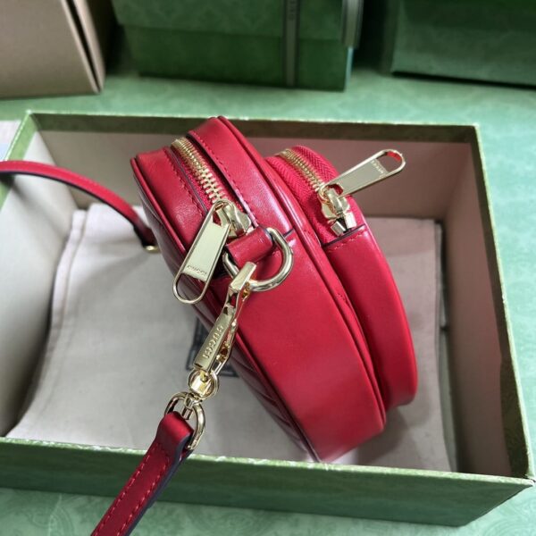 1:1 Replica Gucci Interlocking G Mini Heart Shoulder Bag Red/White/Black For Women 20cm / 7.9in 751628 AACCL 6433