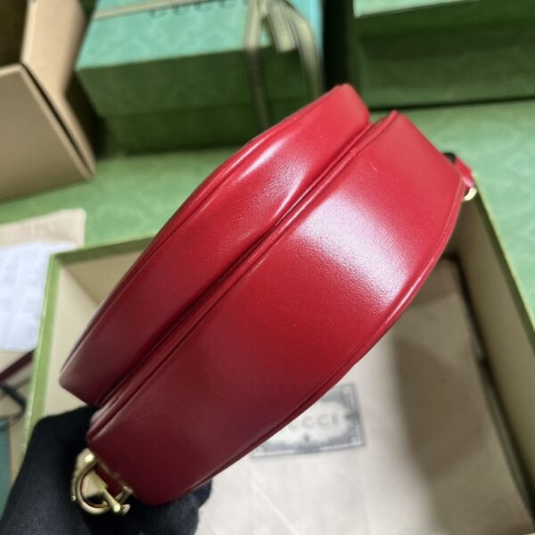 1:1 Replica Gucci Interlocking G Mini Heart Shoulder Bag Red/White/Black For Women 20cm / 7.9in 751628 AACCL 6433