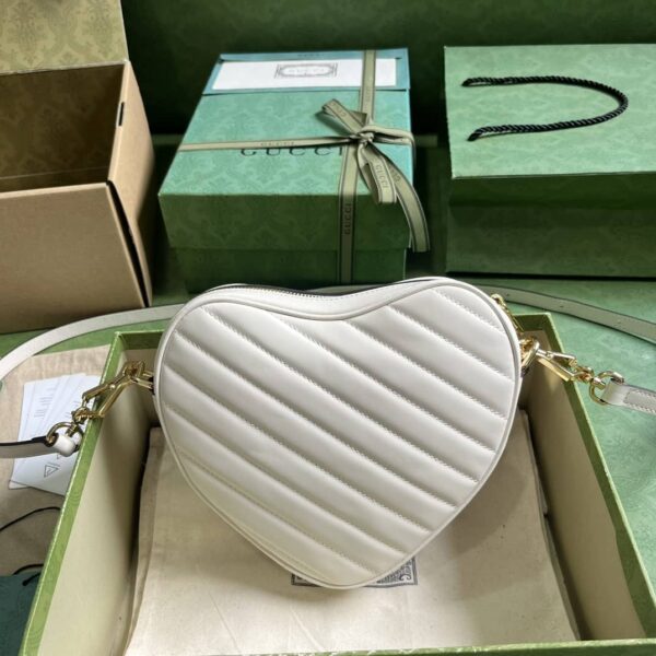 1:1 Replica Gucci Interlocking G Mini Heart Shoulder Bag Red/White/Black For Women 20cm / 7.9in 751628 AACCL 6433