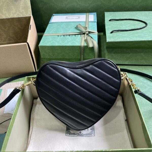 1:1 Replica Gucci Interlocking G Mini Heart Shoulder Bag Red/White/Black For Women 20cm / 7.9in 751628 AACCL 6433