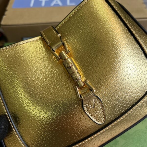 1:1 Replica Gucci Jackie 1961 Lizard Mini Bag Gold For Women, Women's Bags 7.5in/19cm GG ‎