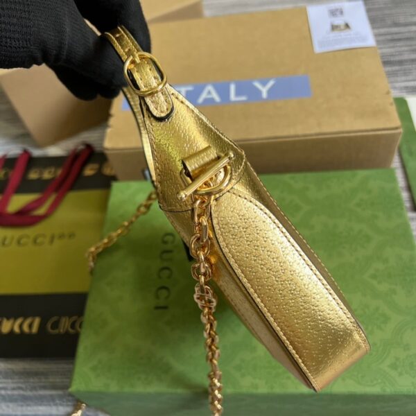 1:1 Replica Gucci Jackie 1961 Lizard Mini Bag Gold For Women, Women's Bags 7.5in/19cm GG ‎