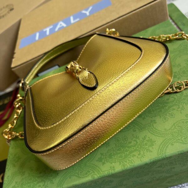 1:1 Replica Gucci Jackie 1961 Lizard Mini Bag Gold For Women, Women's Bags 7.5in/19cm GG ‎