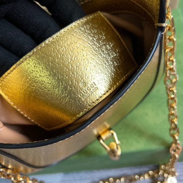 1:1 Replica Gucci Jackie 1961 Lizard Mini Bag Gold For Women, Women's Bags 7.5in/19cm GG ‎
