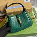 1:1 Replica Gucci Jackie 1961 Lizard Mini Bag Green For Women, Women's Bags 7.5in/19cm GG ‎