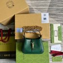 1:1 Replica Gucci Jackie 1961 Lizard Mini Bag Green For Women, Women's Bags 7.5in/19cm GG ‎