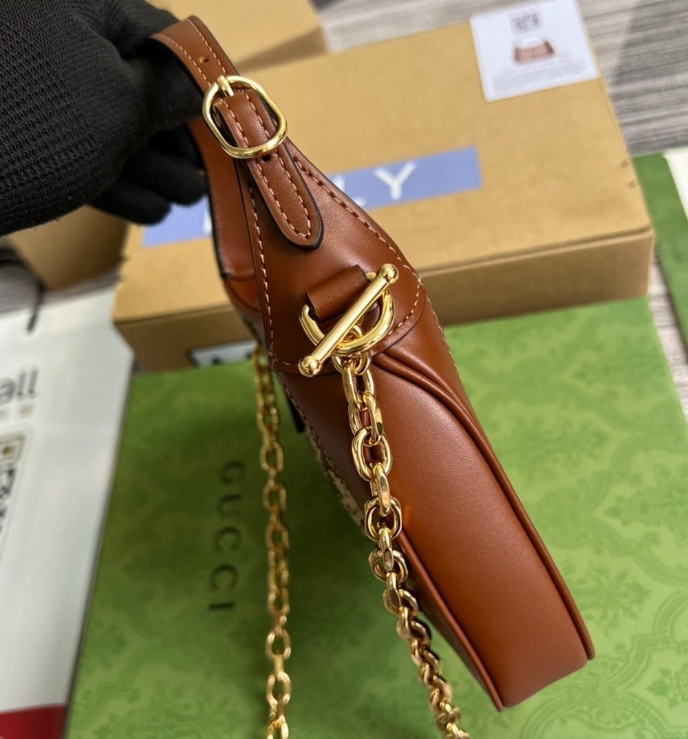 1:1 Replica Gucci Jackie 1961 Mini GG Shoulder Bag Beige For Women, Women's Bags 7.5in/19cm GG 675799 21HRG 2687