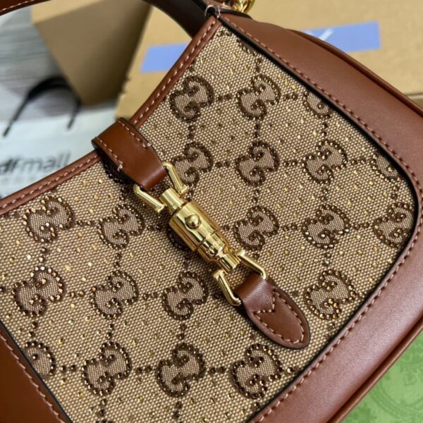 1:1 Replica Gucci Jackie 1961 Mini GG Shoulder Bag Beige For Women, Women's Bags 7.5in/19cm GG 675799 21HRG 2687