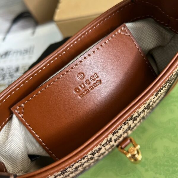 1:1 Replica Gucci Jackie 1961 Mini GG Shoulder Bag Beige For Women, Women's Bags 7.5in/19cm GG 675799 21HRG 2687