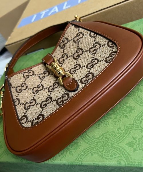 1:1 Replica Gucci Jackie 1961 Mini GG Shoulder Bag Beige For Women, Women's Bags 7.5in/19cm GG 675799 21HRG 2687