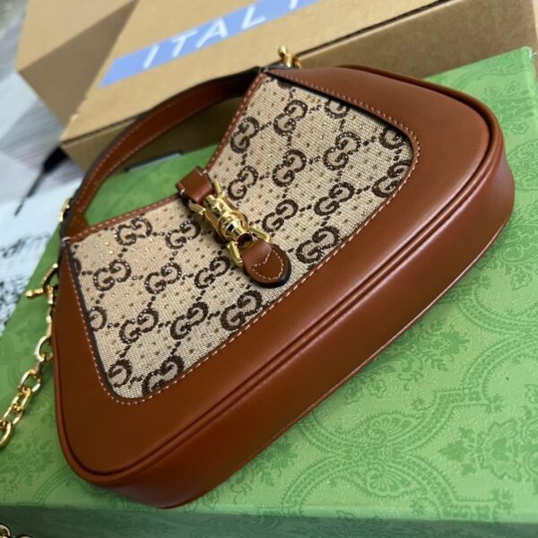 1:1 Replica Gucci Jackie 1961 Mini GG Shoulder Bag Beige For Women, Women's Bags 7.5in/19cm GG 675799 21HRG 2687