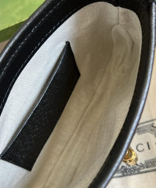 1:1 Replica Gucci Jackie 1961 Mini Shoulder Bag Black And Ivory GG Denim Jacquard For Women 7.5in/19cm GG 685127 UN3AG 1294