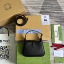 1:1 Replica Gucci Jackie 1961 Mini Shoulder Bag Black For Women, Women's Bags 7.5in/19cm GG ‎637091 10O0G 1000