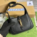 1:1 Replica Gucci Jackie 1961 Mini Shoulder Bag Black For Women, Women's Bags 7.5in/19cm GG ‎637091 10O0G 1000
