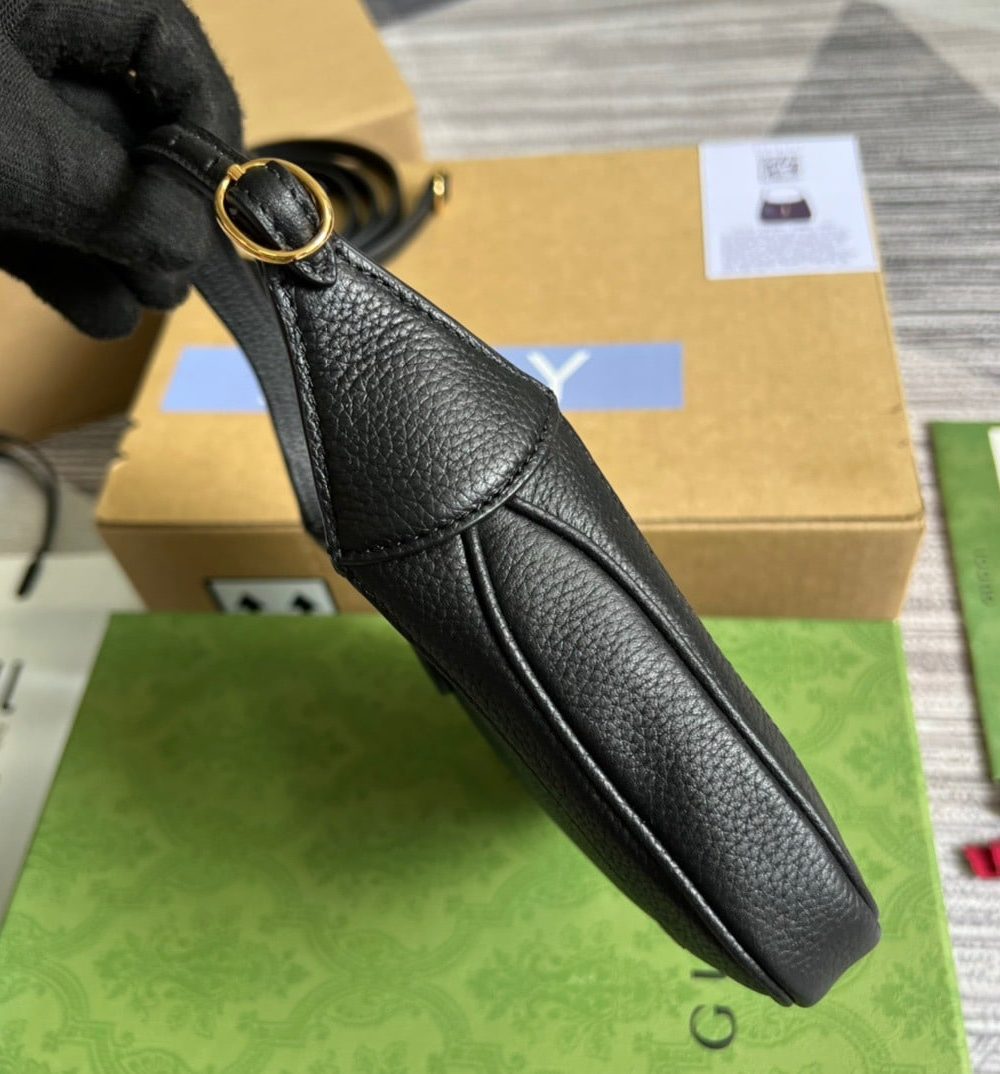 1:1 Replica Gucci Jackie 1961 Mini Shoulder Bag Black For Women, Women's Bags 7.5in/19cm GG ‎637091 10O0G 1000