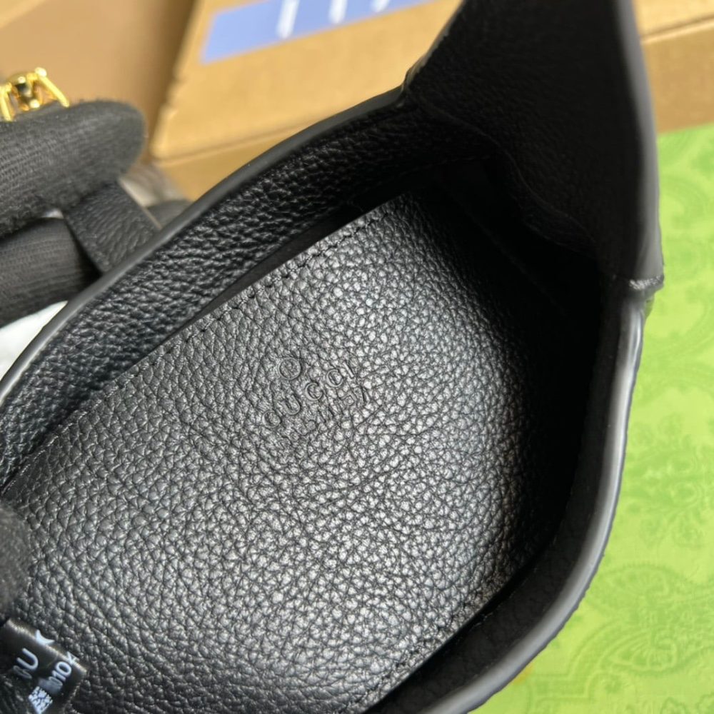 1:1 Replica Gucci Jackie 1961 Mini Shoulder Bag Black For Women, Women's Bags 7.5in/19cm GG ‎637091 10O0G 1000 - Image 6