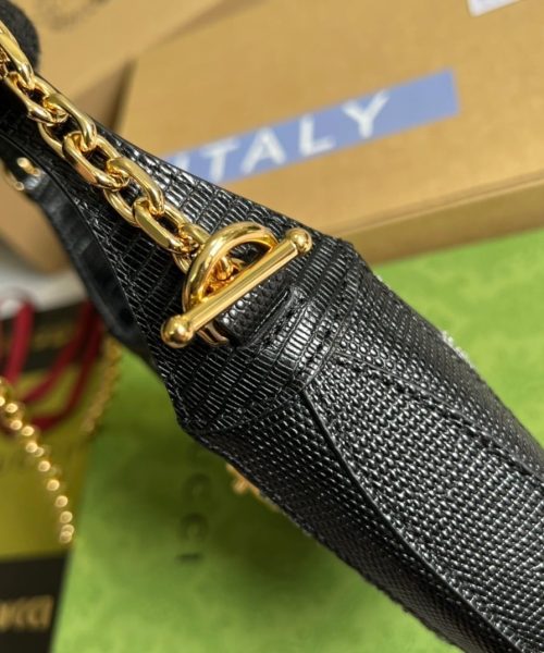 1:1 Replica Gucci Jackie 1961 Mini Shoulder Bag Black For Women, Women's Bags 7.5in/19cm GG