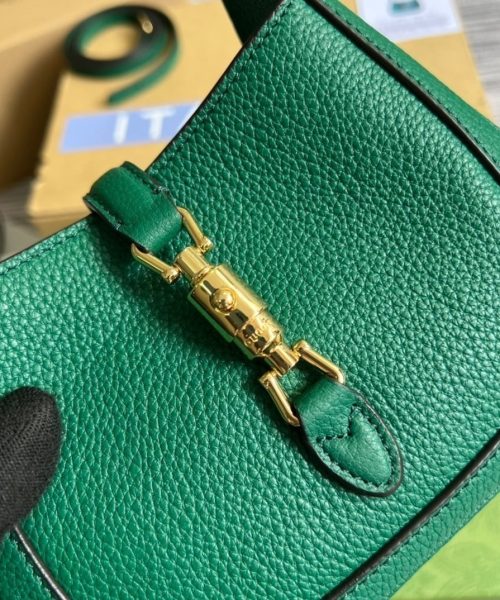 1:1 Replica Gucci Jackie 1961 Mini Shoulder Bag Green For Women, Women's Bags 7.5in/19cm GG