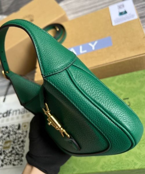 1:1 Replica Gucci Jackie 1961 Mini Shoulder Bag Green For Women, Women's Bags 7.5in/19cm GG