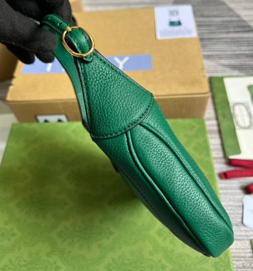 1:1 Replica Gucci Jackie 1961 Mini Shoulder Bag Green For Women, Women's Bags 7.5in/19cm GG