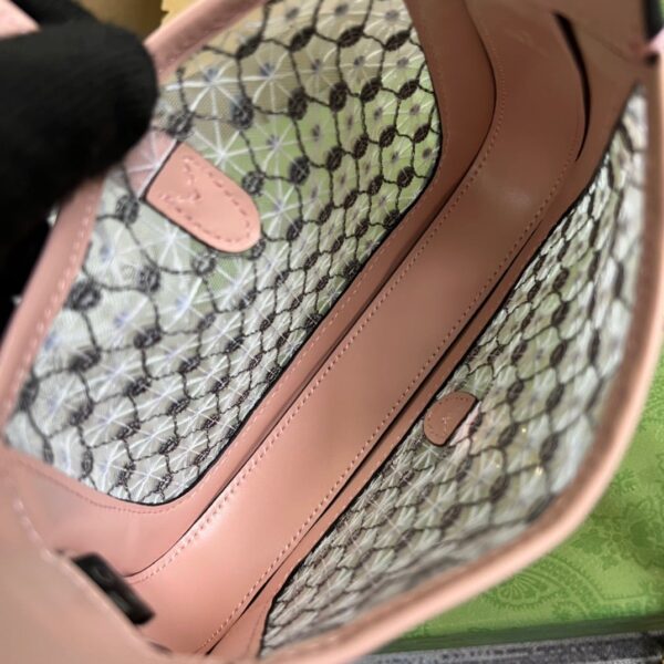 1:1 Replica Gucci Jackie 1961 Mini Shoulder Bag Light Pink For Women, Women's Bags 7.5in/19cm GG