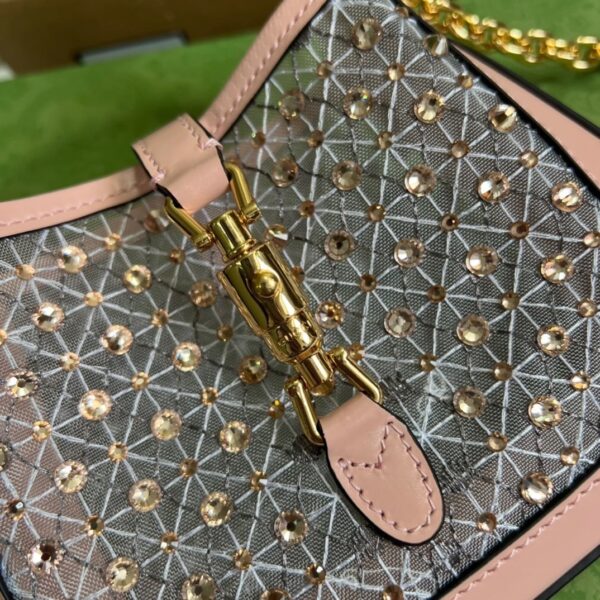 1:1 Replica Gucci Jackie 1961 Mini Shoulder Bag Light Pink For Women, Women's Bags 7.5in/19cm GG