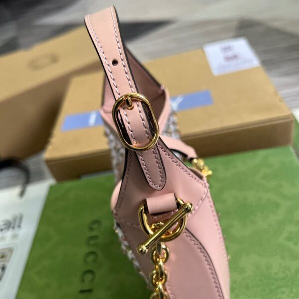1:1 Replica Gucci Jackie 1961 Mini Shoulder Bag Light Pink For Women, Women's Bags 7.5in/19cm GG
