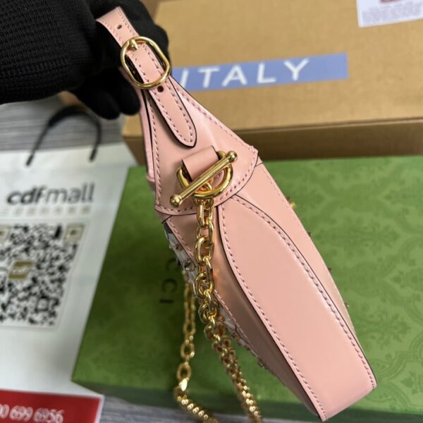 1:1 Replica Gucci Jackie 1961 Mini Shoulder Bag Light Pink For Women, Women's Bags 7.5in/19cm GG