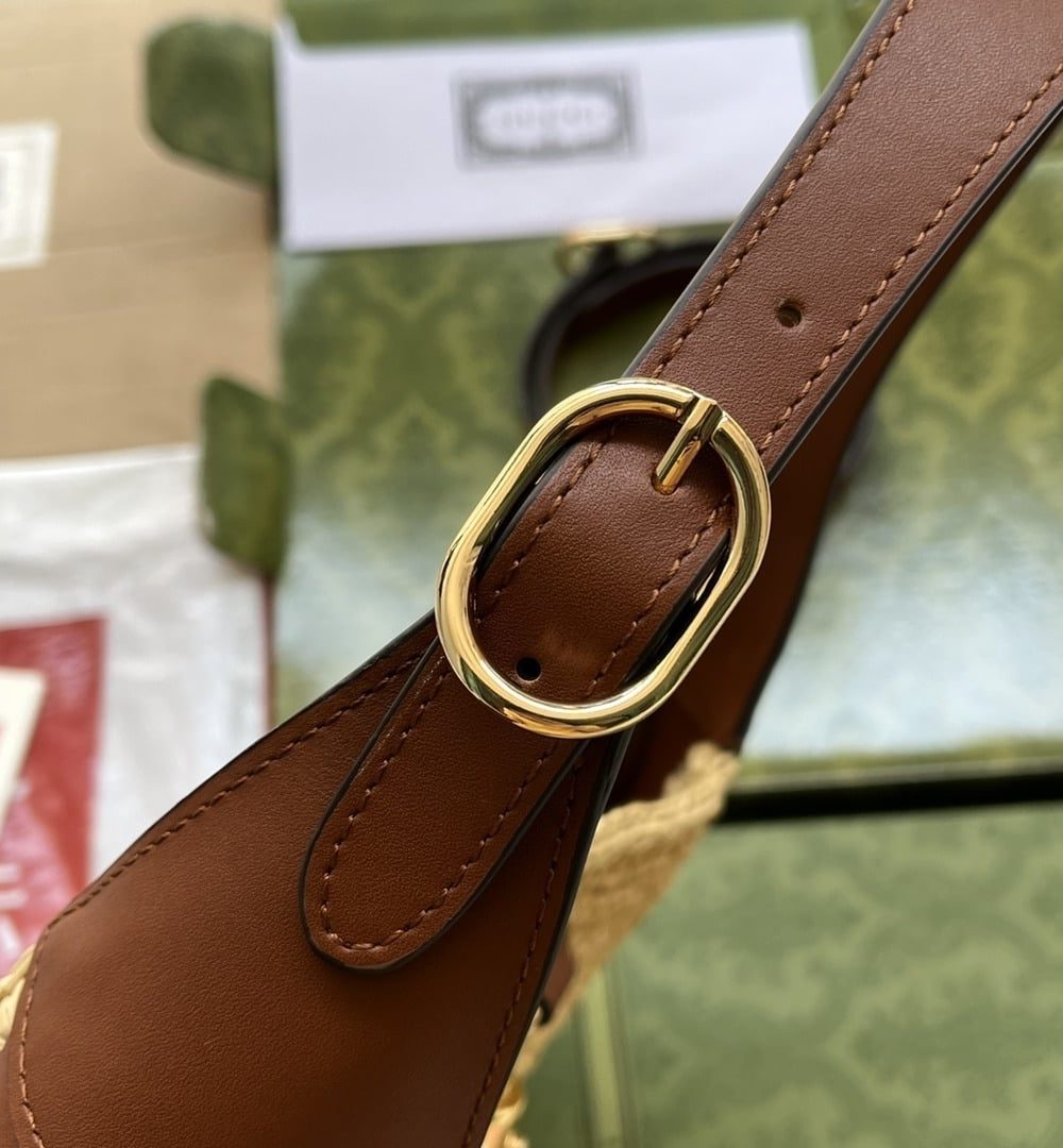 1:1 Replica Gucci Jackie 1961 Small Bag Beige And Brown For Women, Women's Bags 10.8in/27.5cm GG‎ ‎‎