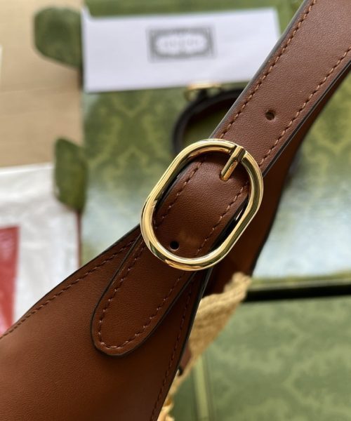 1:1 Replica Gucci Jackie 1961 Small Bag Beige And Brown For Women, Women's Bags 10.8in/27.5cm GG‎ ‎‎