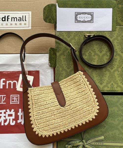 1:1 Replica Gucci Jackie 1961 Small Bag Beige And Brown For Women, Women's Bags 10.8in/27.5cm GG‎ ‎‎