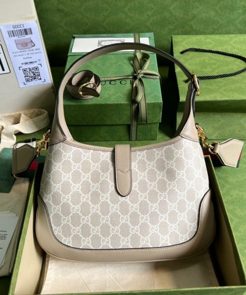1:1 Replica Gucci Jackie 1961 Small GG Shoulder Bag Beige For Women, Women's Bags 11in/28cm GG ‎678843 UULAG 9682